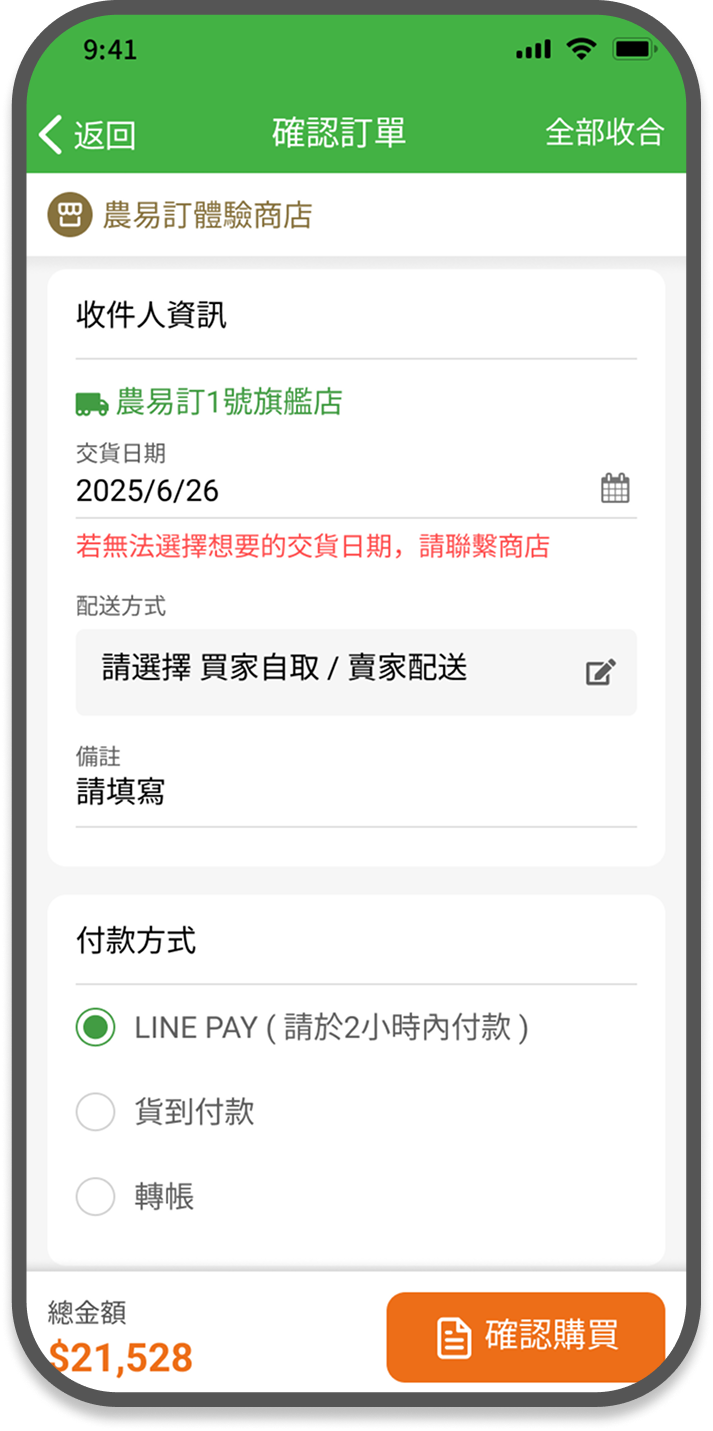 成立訂單流程示意圖