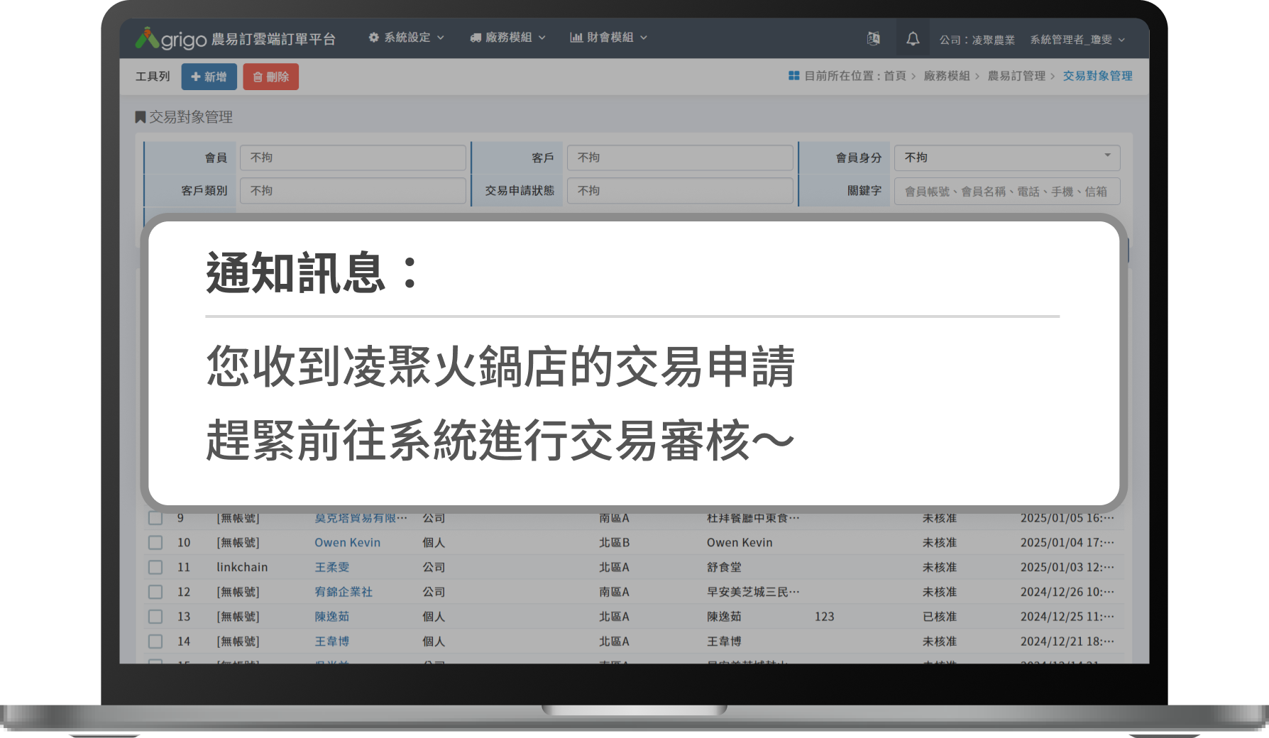 客戶專屬型錄示意圖