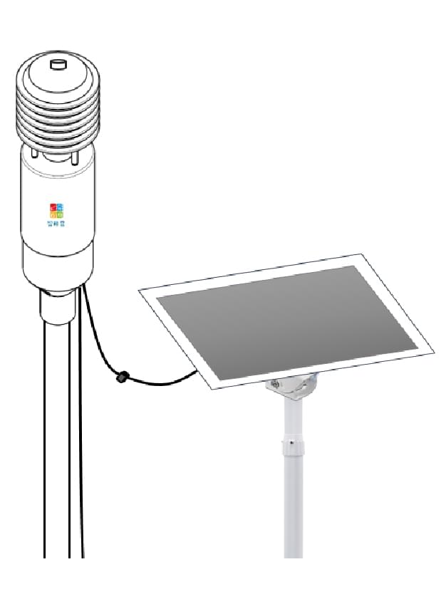 Step 3 Connect the solar power (or DC) to the main body